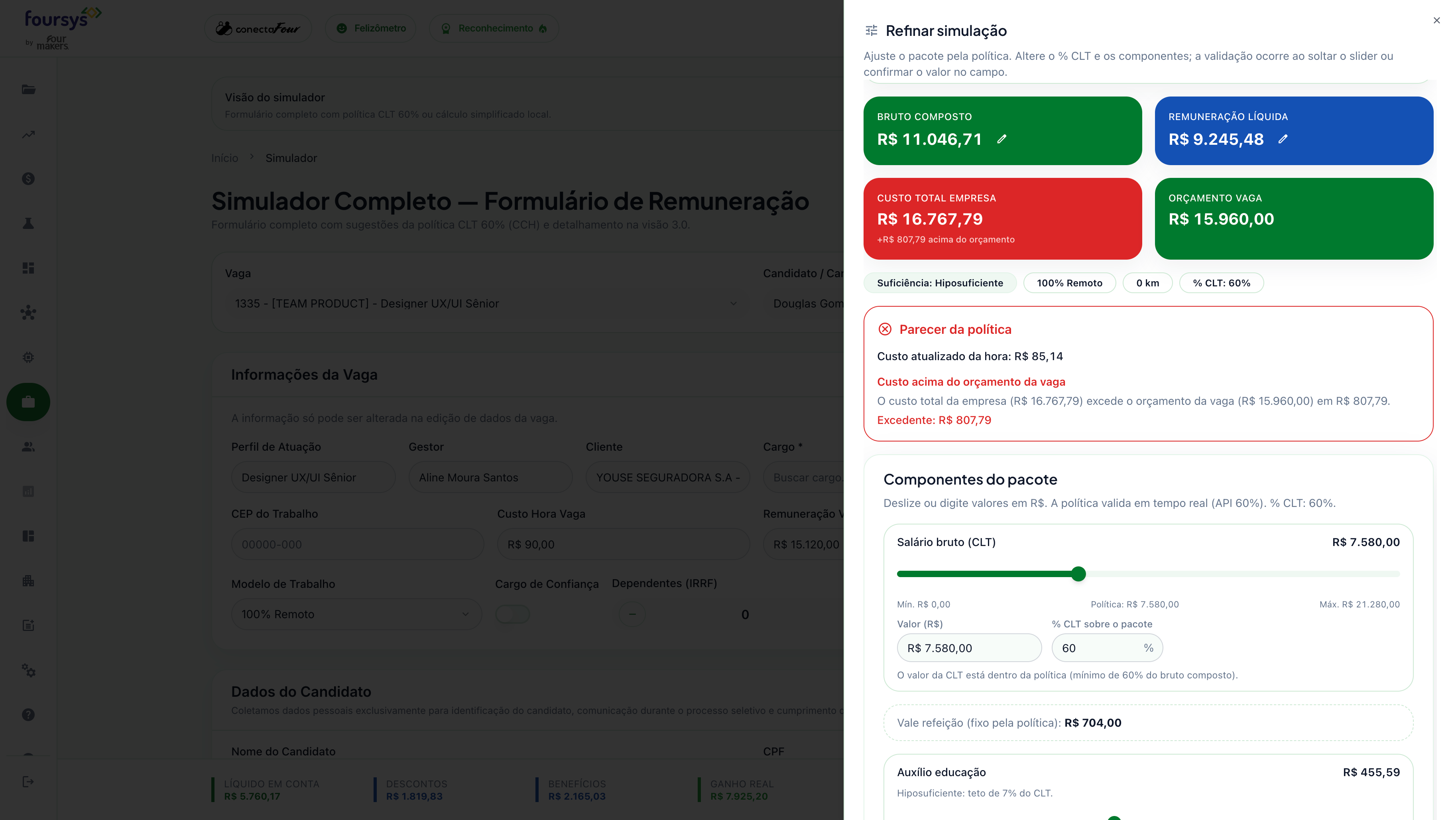 Timesheet do Fourmakers